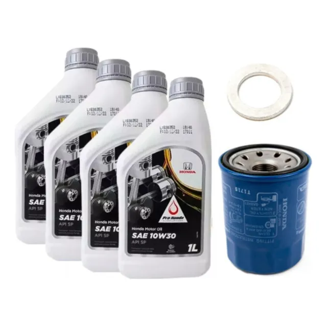 Kit 4l 10w30 Óleo + 1 Filtro De Óleo + 1 Arruela Bujão Honda