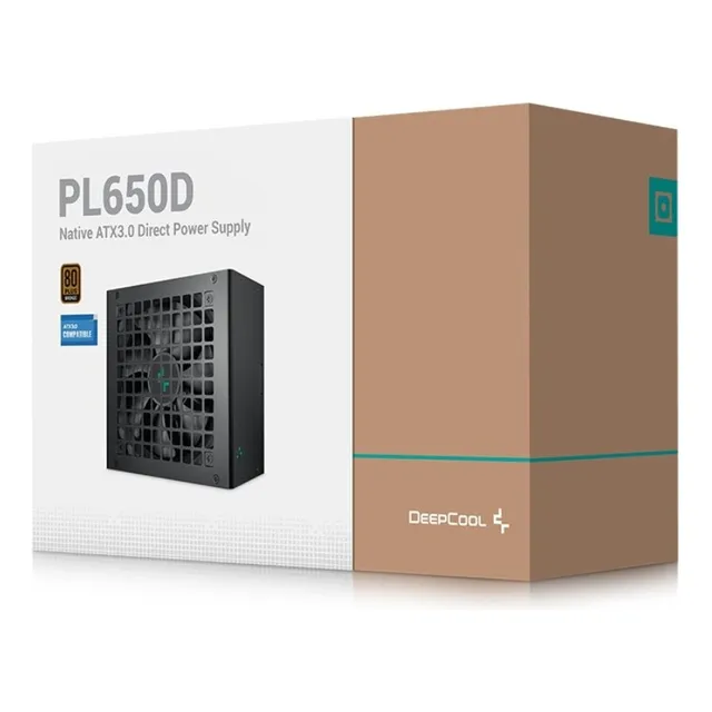 Fuente Poder Deepcool Pl550d 550w 80p Bronce Atx3.0 Color Negro