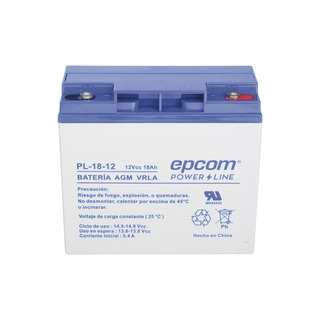 Batería 12v 18ah Agm Multiproposito Recargable Epcom Power * Batería 12v 18ah Agm Multiproposito Recargable Epcom Power *