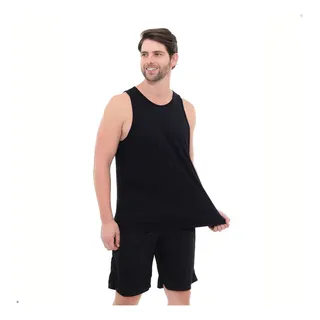 Moda Masculina Modal Regata Preto Moda Masculina Modal Regata Preto