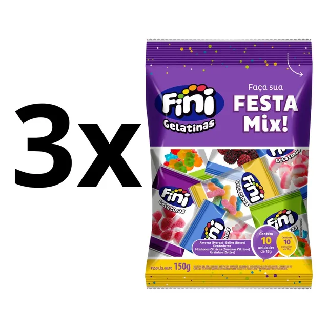 Fini Festa Mix 15g - Kit 30 Uni