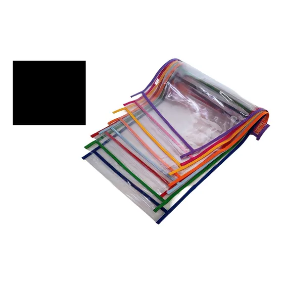 Fundas A4 De Pvc C/bordes De Tela Resistentes P/carpetas