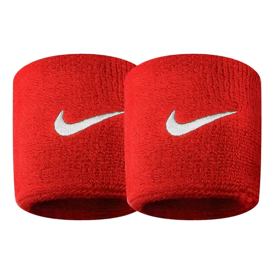 Muñequeras Swoosh Nike Par Color Rojo