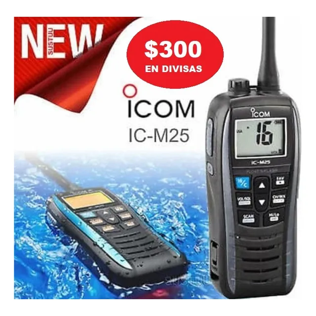 Radio Portatil Marino Icom Ic-m25 Flotante