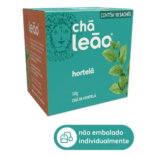ChĂĄ LeĂŁo Verde Em SachĂȘ Sabor HortelĂŁ 10 Unidades 10g ChĂĄ LeĂŁo Verde Em SachĂȘ Sabor HortelĂŁ 10 Unidades 10g