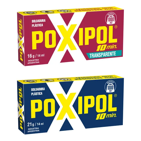 Poxipol® Gris Y Transparente 14ml Pack X 2 Unidades