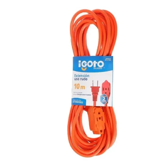 Extension Uso Rudo Naranja Exterior 16awg 10m Igoto