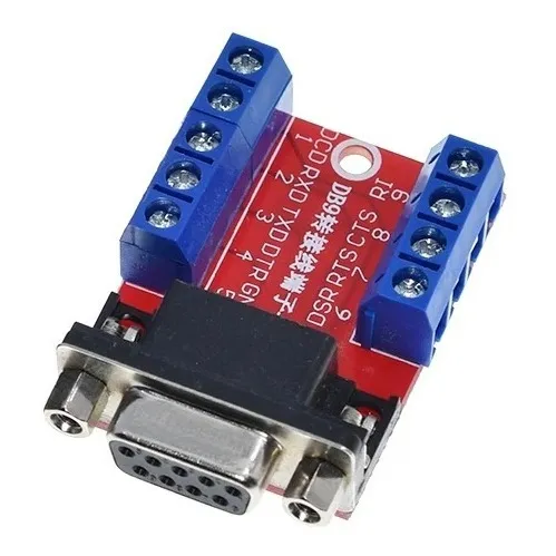 Adaptador Conector Db9 Bornera Terminales Hembra Rs232 Rs485