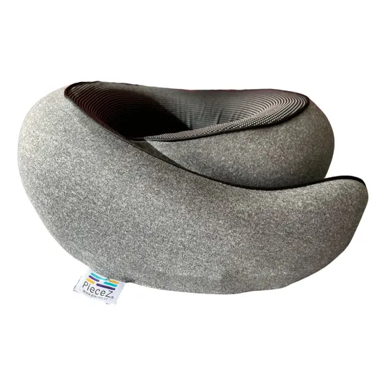 Piecez Cojín Para Cuello Ergonómico Viajes - Gris Gris Oscuro Plana