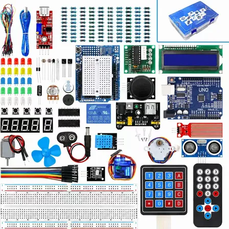 Kit Avançado Uno R3 C/ Protoboard + Módulos + Sensores Diy