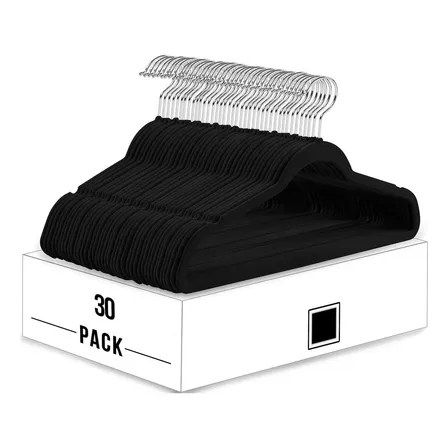 Colgadores De Ropa Set 30u Terciopelo Antideslizante