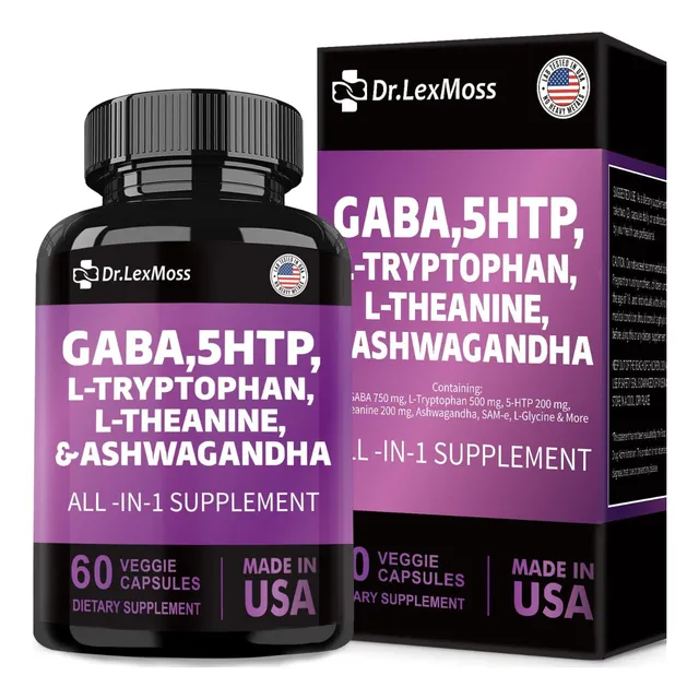12 En 1 Gaba, 5htp, L-theanina, Ashwagandha, Magnesio