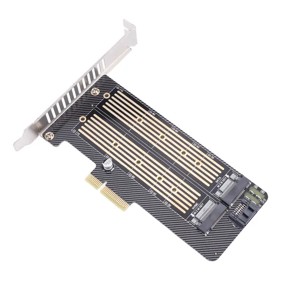 Adaptador M.2 Para Pci-e 2 Portas Ngff B M Key 4x 3.0 Card S