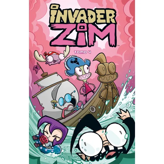 Invader Zim Tomo 4a, De Jhonen Vasquez, Aaron Alexovich, Danielle Koenig, Eric Trueheart., Vol. No Aplica. Editorial Kamite, Tapa Blanda, Edición No Aplica En Español, 2021