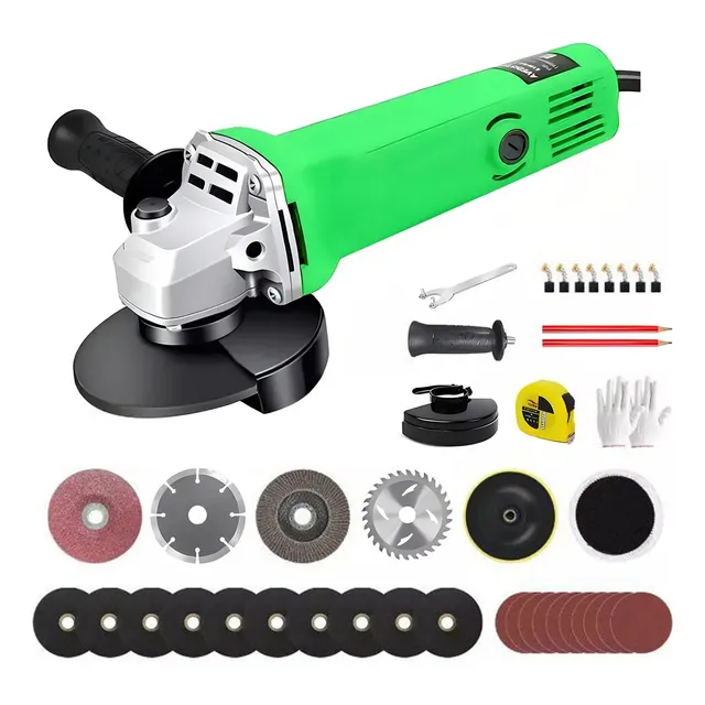 Mini Esmerilhadeira Angular elétrica Pulidora Amoladora 860w Con 40 Accesorios