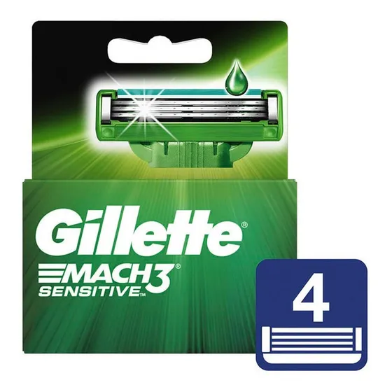 Repuestos máquina de afeitar Gillette Mach3 Sensitive 4 unidades