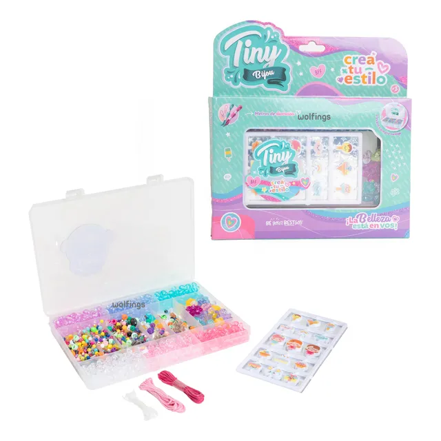 Kit Bijou Niños Cajita Infantil Armar Pulsera Y Collares