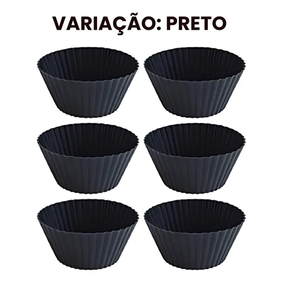 Kit 6 Mini Assadeira Muffin Mini Bolo Pão De Queijo Forminha