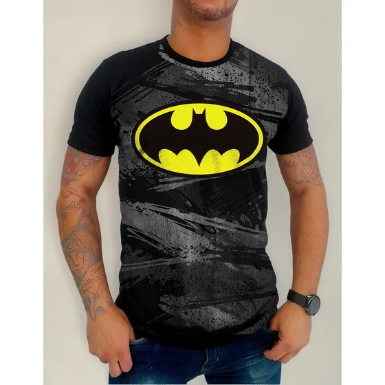 Camiseta Super Herois Batman Homem Morcego Geek Masculina
