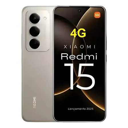 Smartphone Xiaomi Redmi 15 Dual Sim 128gb Cinza 6+6gb Global Cinza
