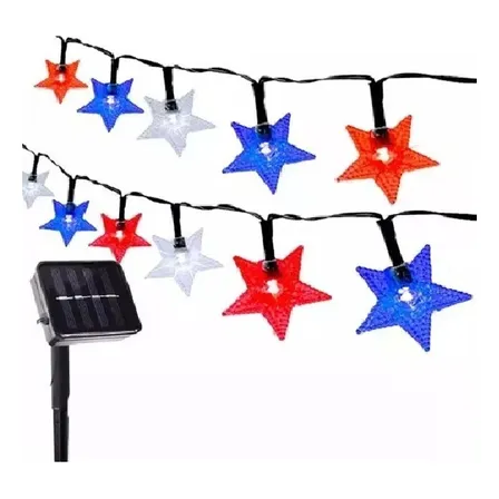 Guirnalda Solar 10m Estrellas Navidad Fiestas Patrias