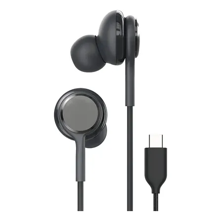 Fone De Ouvido Com Fio Tipo C Original Microfone P/ Samsung Preto