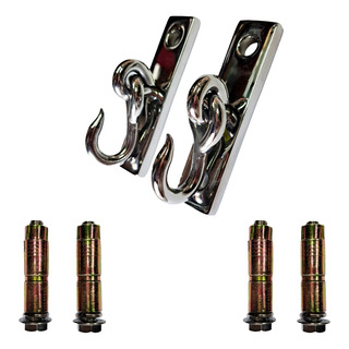 Par De Hamaqueros Con Gancho Inoxidable Mod.lambda Par De Hamaqueros Con Gancho Inoxidable Mod.lambda