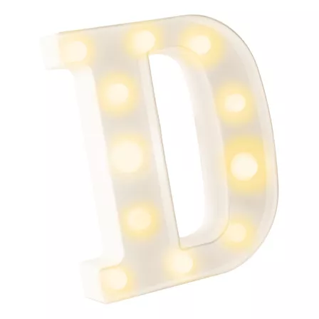 Letras Y Números 3d Luces Foco Lampara Decorativa Abecedario Color D