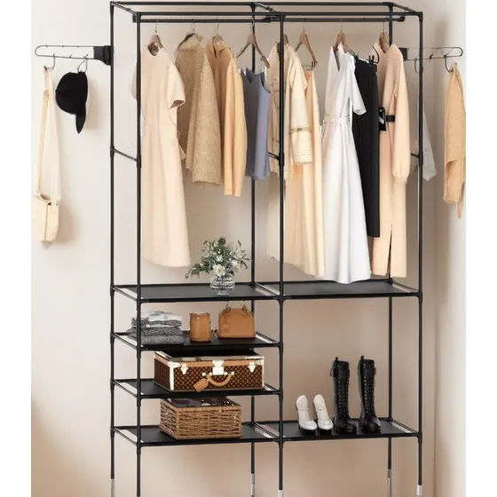 Closet Organizador 2 Espacios Zapatero Perchero Multifuncion