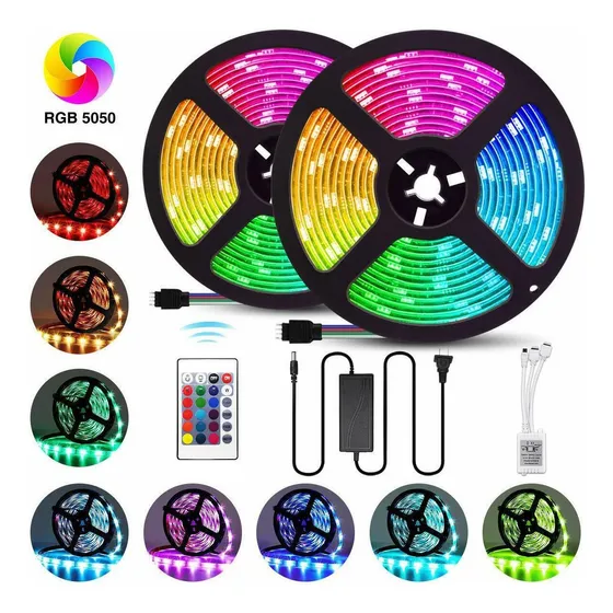 Tira de luces LED RGB RGB 10 Metros 5050 RGB 10m 220V