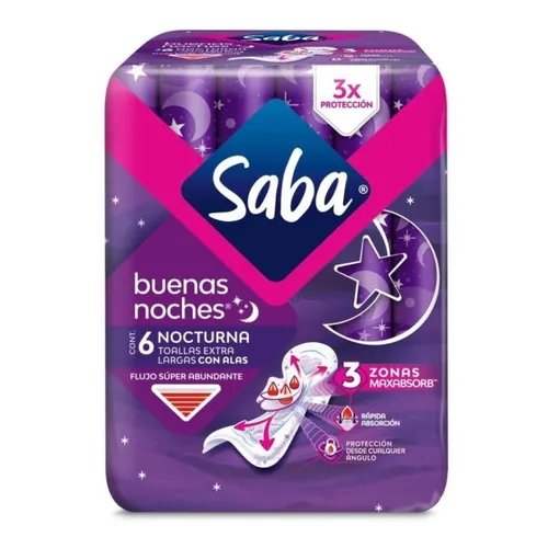 Toalla Saba Buenas Noches Paq. C/6
