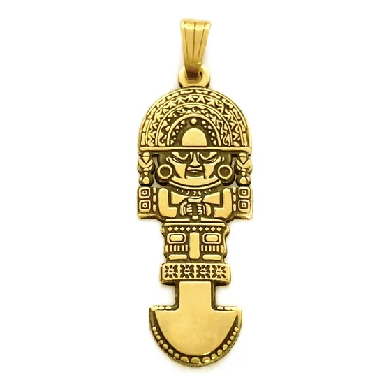 Dije Tumi Perú Arte Precolombi Azteca Oro 18k