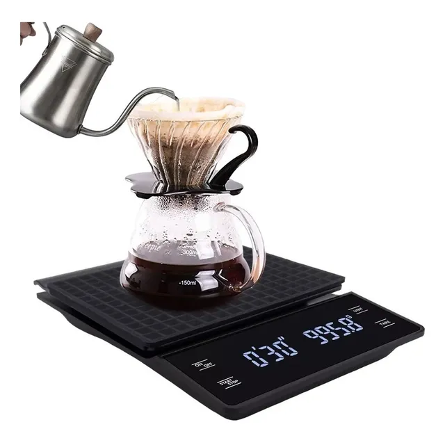 Balanza Digital Profesional Con Temporizador 3kg/0.1g Café
