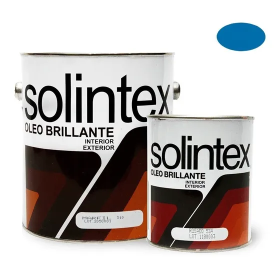 Pintura Esmalte Azul Atlantico Brillante 556 Gal Solintex