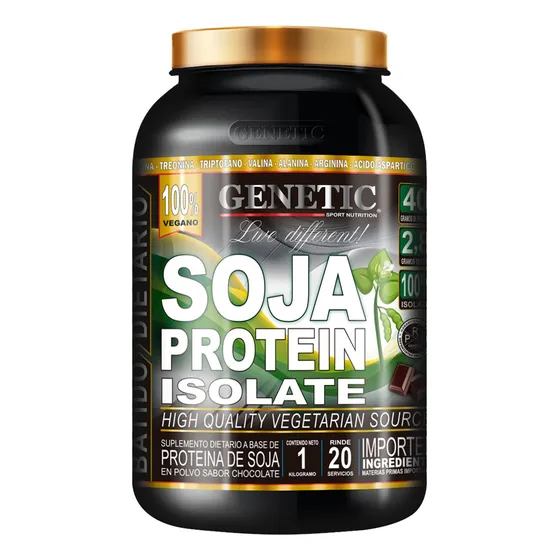 Pure Vegan Protein Batido Dieta Proteina De Soja 1kg Genetic