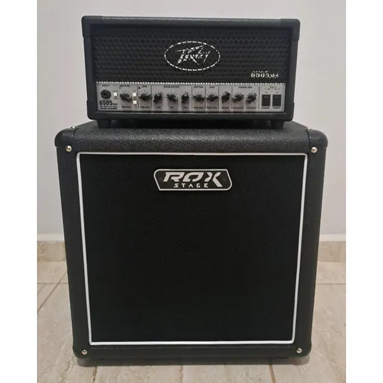 Peavey 6505-mh Com Caixa 1x12 Roxstage Nova Preto