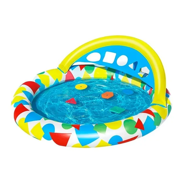 Piscina Para Bebe Inflable Redonda Con Figuras Geometricas