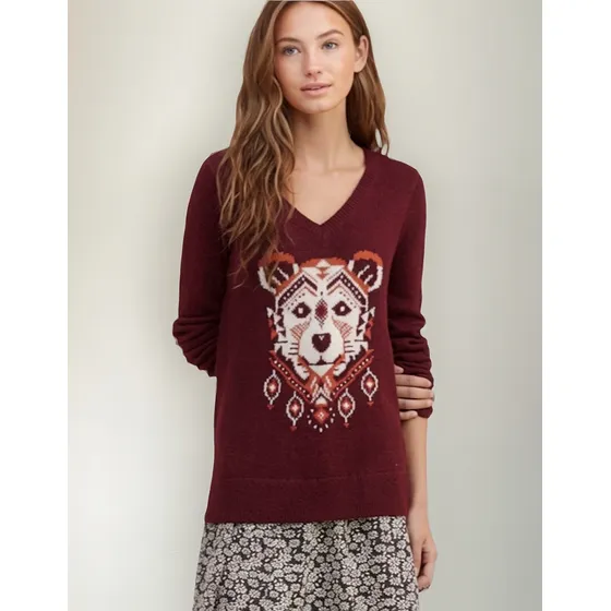 Buzo Hollister By Abercrombie Lana Mujer Cuello Alto Casual