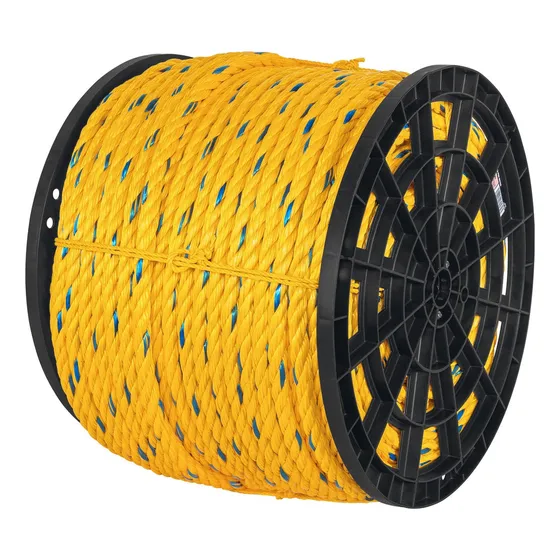 Cuerda Amarilla De Polipropileno 19mm, Carrete 198m 40181 Color Amarillo