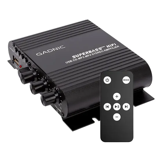 Amplificador Potencia Para Auto Gadnic BT Super Bass Compacto