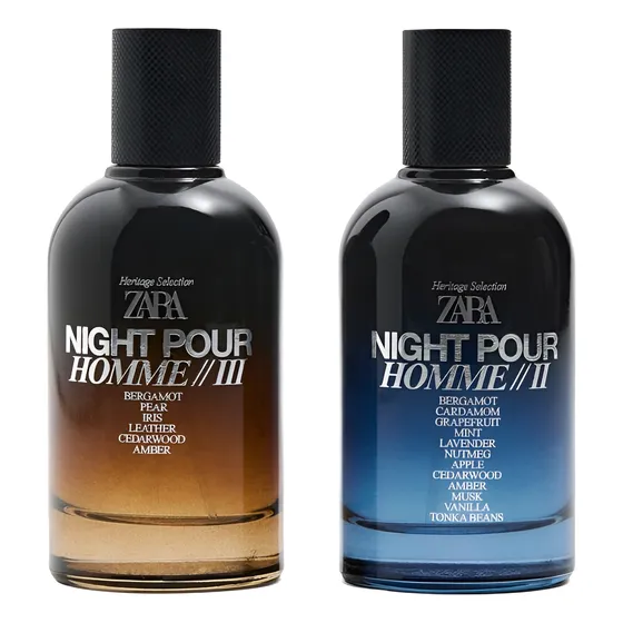 Perfume Zara Night Pour Homme Ii + Night Pour Homme Iii Edp