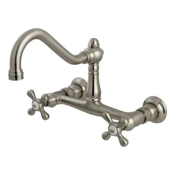Grifo Baño Vintage 8-1 2  Alcance Boquilla Niquel Cepillado