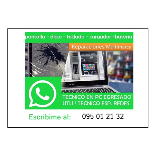 Técnico Pc Laptop Notebook Reparación Instalación Ssd 