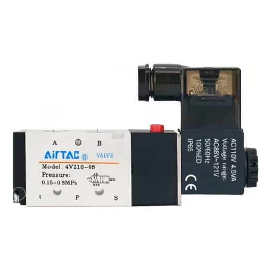 Valvula Airtac 5/2 Con Accesorios 4v210-08 110v