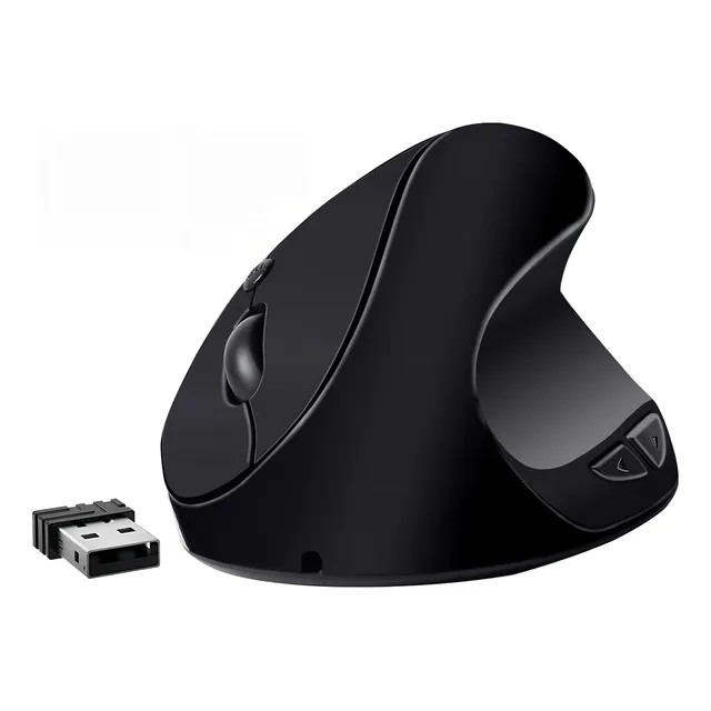 Ratón Vertical Inalámbrico, Ratón Ergonómico Recargable 2,4