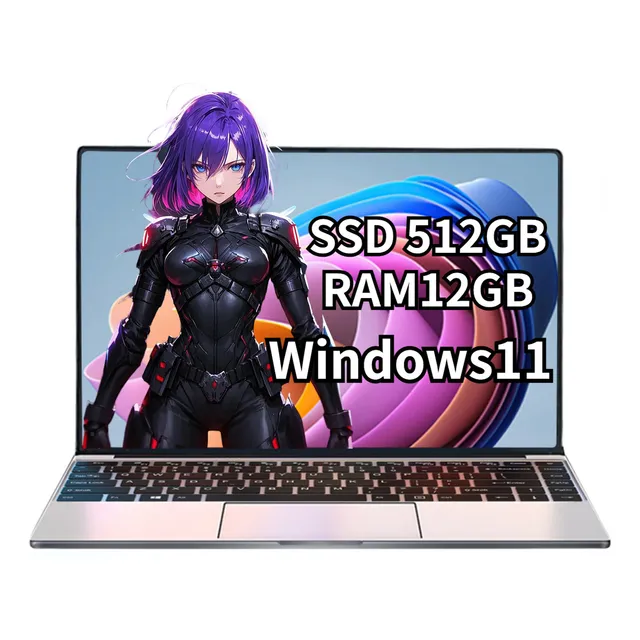 Hancdon Portátil 2 En 1 14,1 Pulgadas Ddr4 12gb Ram 512gb Ssdplata Windows 11 Intel Celeron