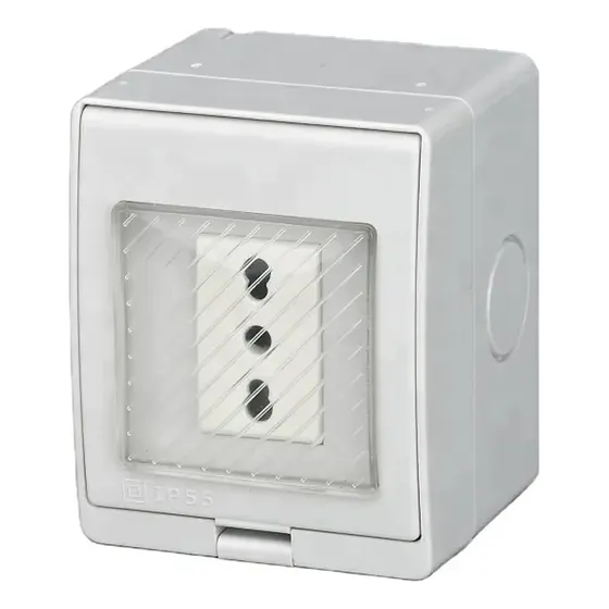 Tomacorriente Simple 10/16a Hydrobox Exterior Ip55 250v