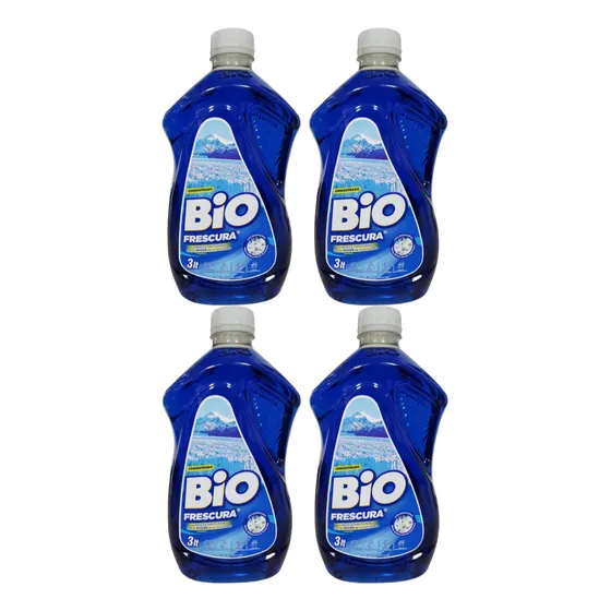 Pack 4 Detergente Liquido Bio 3lt Aroma Campos De Hielo