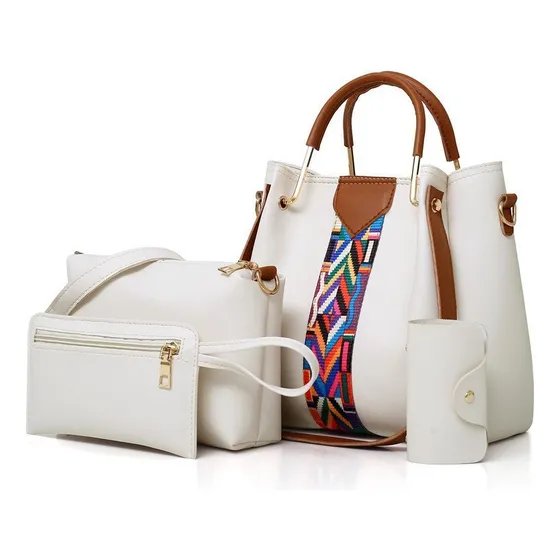 Bolso De Cuero De Moda Para Mujer 4 En 1 A