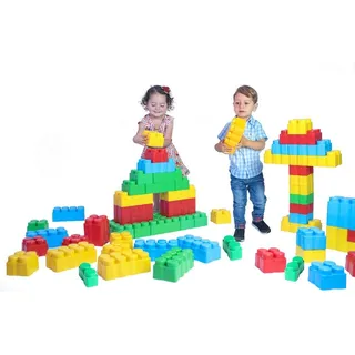 Blocos Gigantes Pegue & Monte 50 Peças Grandes Blocos Gigantes Pegue & Monte 50 Peças Grandes